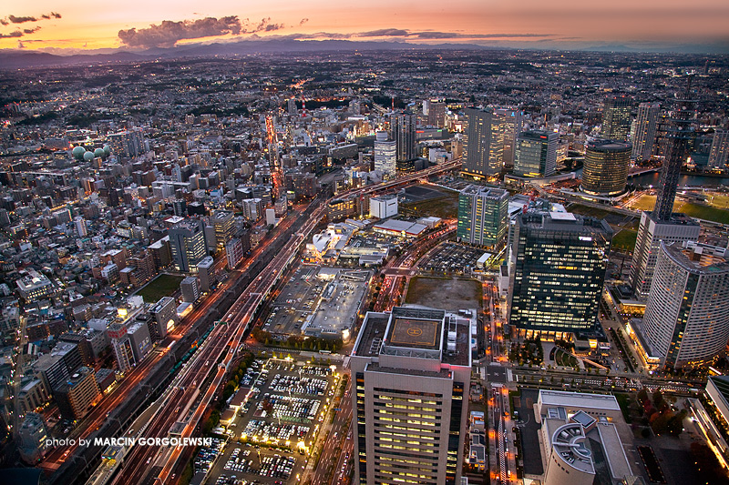 yokohama,japan,japonia,panorama,zdjecie lotnicze