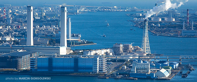 yokohama,japan,japonia,panorama,zdjecie lotnicze