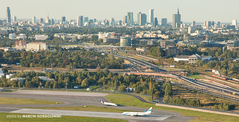 panorama warszawa,lotnisko,wezel marynarska,obwodnica,lotnicze