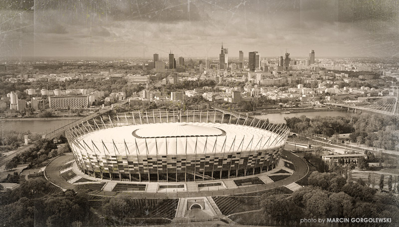 stadion narodowy zdjęcie stylizowane