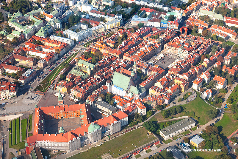 stare miasto,warszawa,lotnicze,zamek,kolumna,marcin gorgolewski