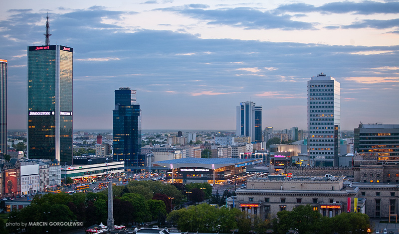 panorama centrum warszawy