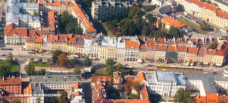 stare miasto starowka warszawa zdjecia lotnicze krakowskie przedmiescie