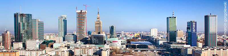 warszawa,wieżowce,panorama