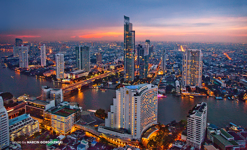 tajlandia panorama,dusk time,thailand,bangkok