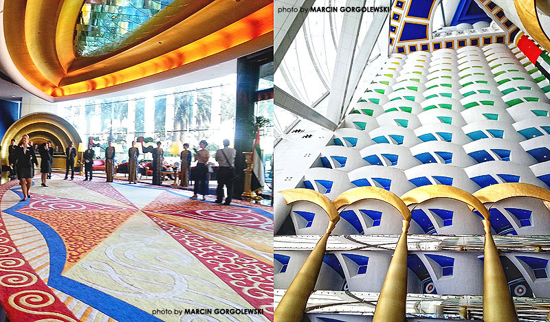 burj al arab dubai, recepcja,powitanie